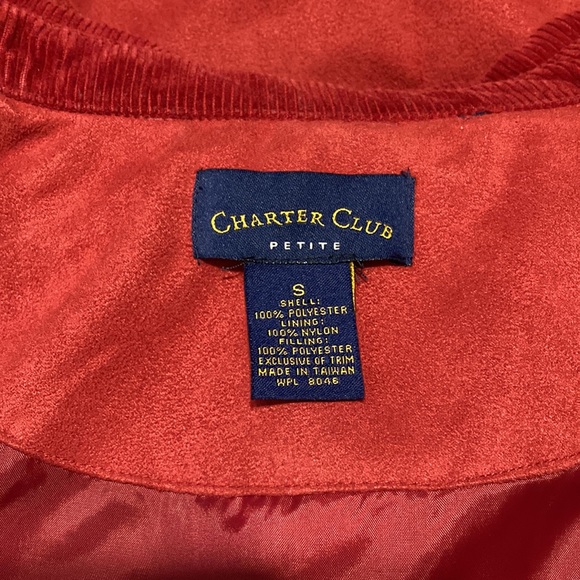 CHARTER CLUB snap front jacket Red Small petite - Picture 6 of 8